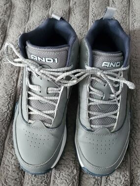And1 Gray Sneakers with Navy Lining